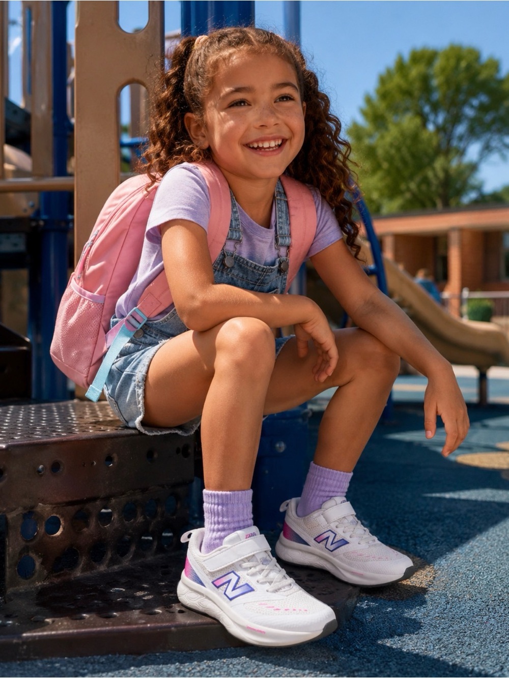 New Balance Fresh Foam 625 Kids Extra Wide Sneakers Size 2 – White/Pink